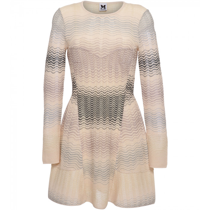 Gemustertes Häkel-Strickkleid