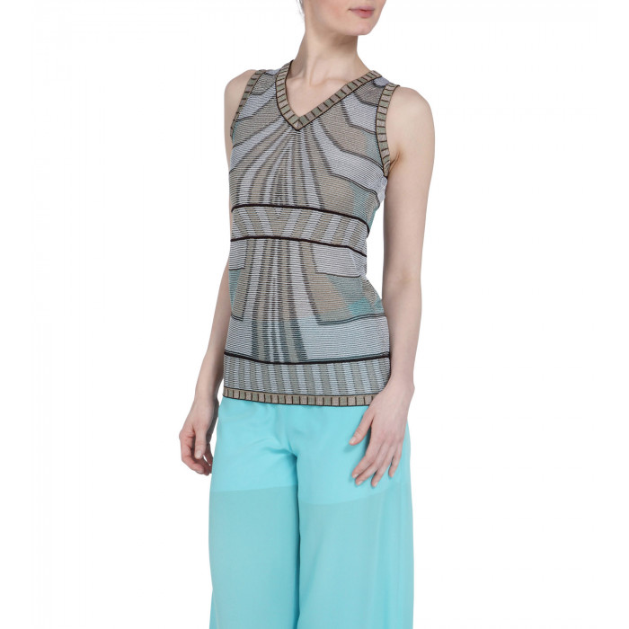 Gemustertes Feinstrick-Top