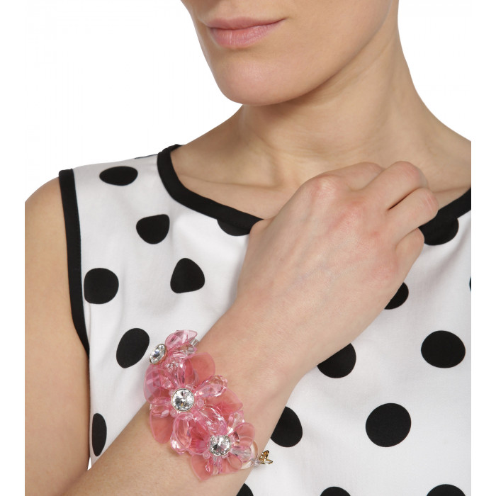 Blumenarmband in Rosé