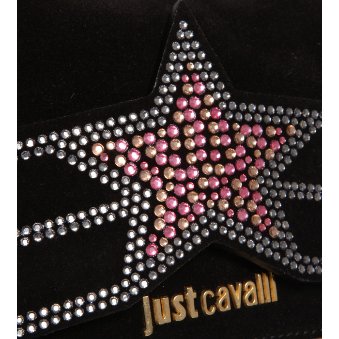 Schwarze Abendtasche mit Gliederkette