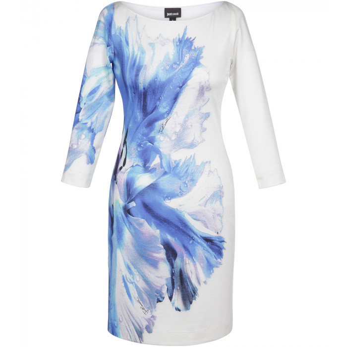 Minikleid mit Blumenmuster aus Jersey