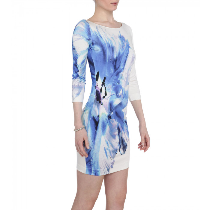 Minikleid mit Blumenmuster aus Jersey