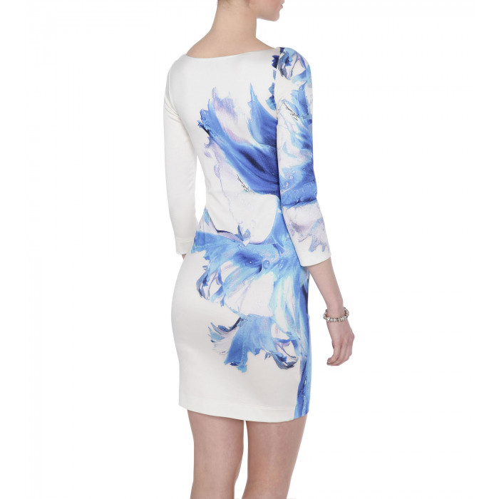 Minikleid mit Blumenmuster aus Jersey