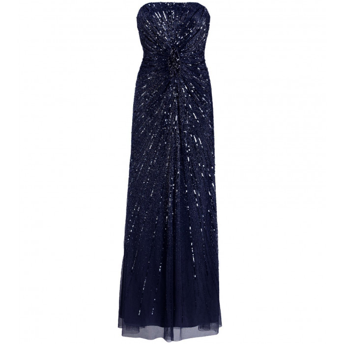 Bandeaukleid in Blau