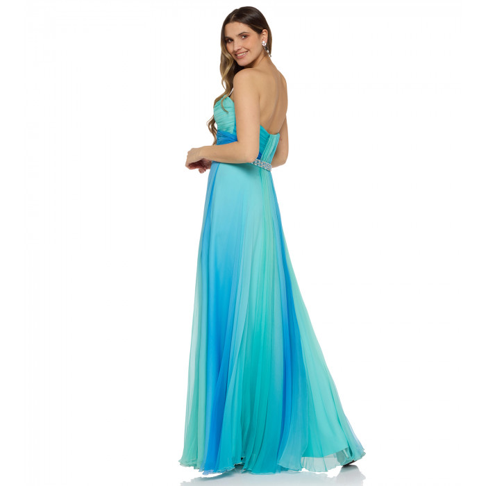 Drapiertes Bustierkleid mit Swarovski-Gürtel