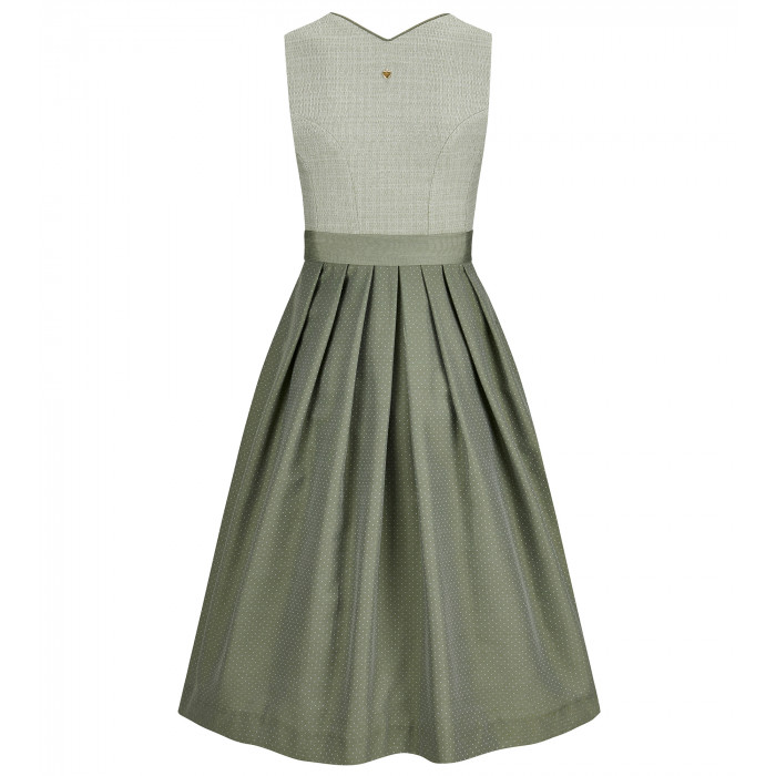 Vorderansicht- Dirndl Greta in Salbeigrün von Alpenherz