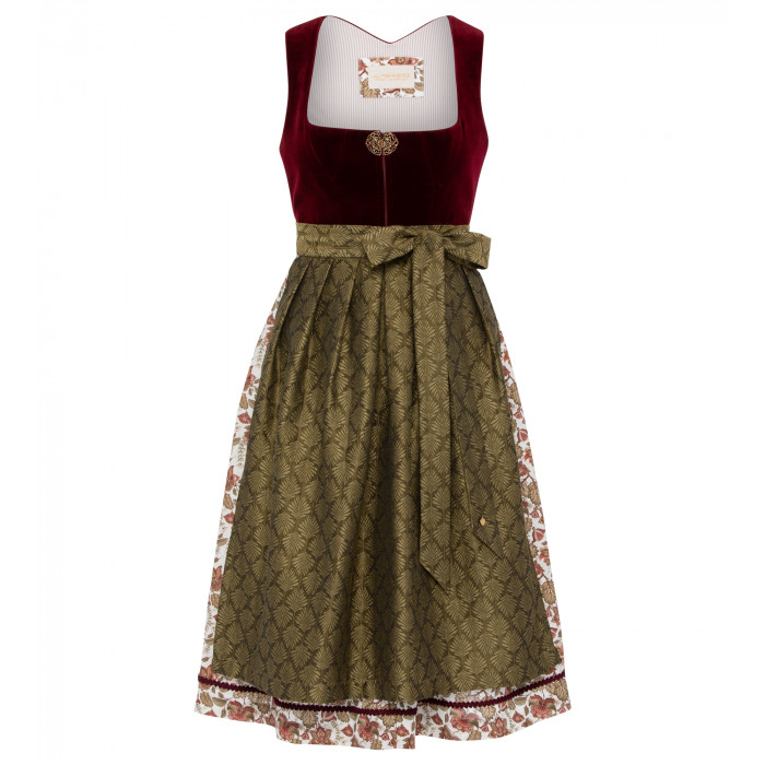 Samtdirndl in Weinrot 