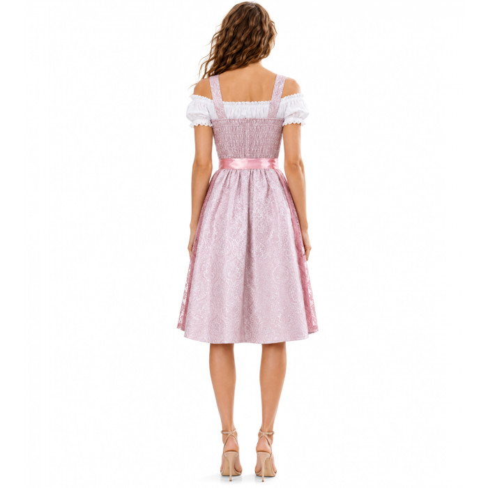Freisteller- Glamourdirndl in Rosé von Ena.