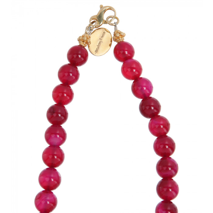 Pinke Wiesnkette mit Hirschanhänger