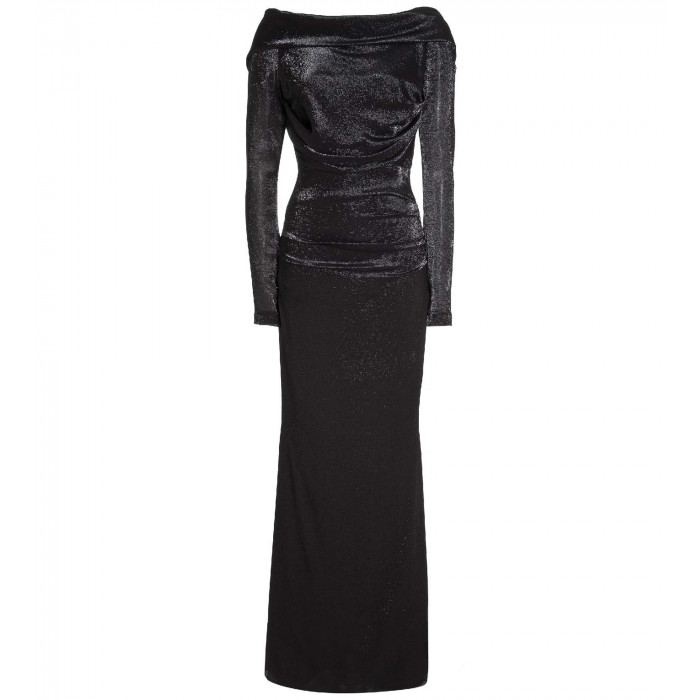 Stretch-Abendrobe aus Lucido-Seide