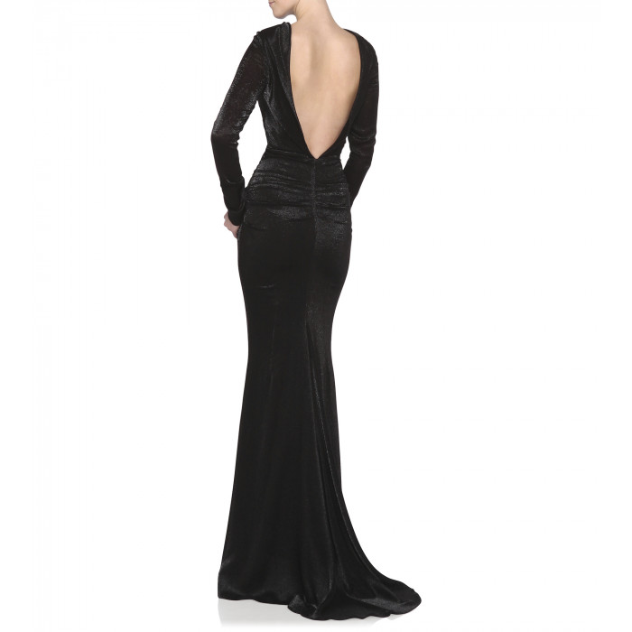 Stretch-Abendrobe aus Lucido-Seide