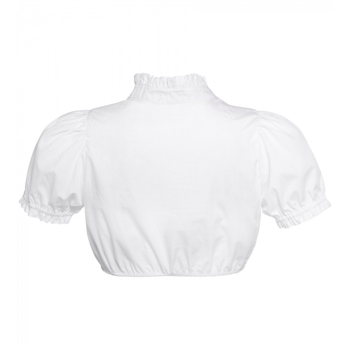 Stehkragenbluse in Weiss