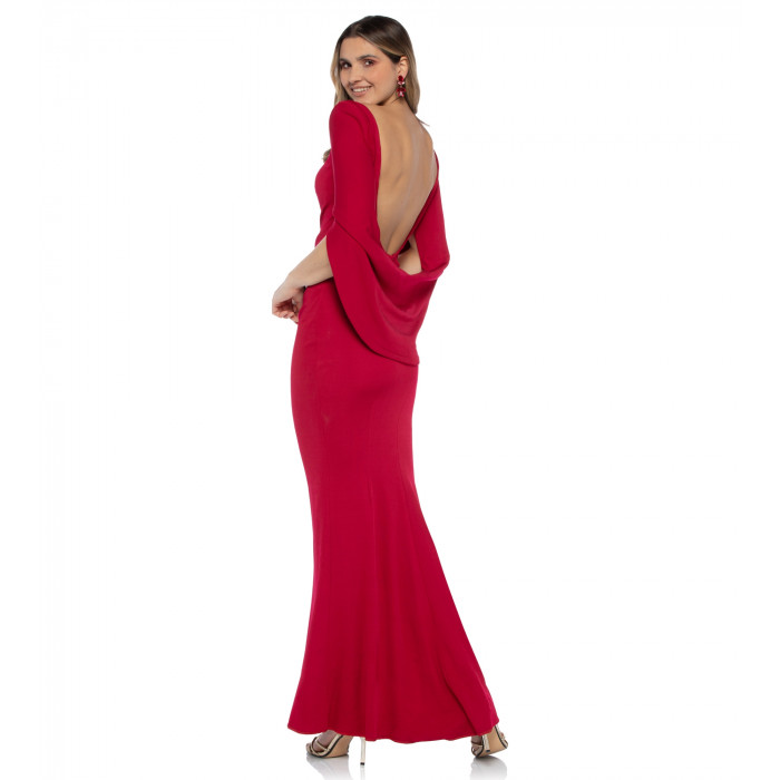 Abendkleid aus Jersey in Rot