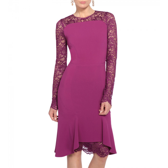 Cocktailkleid in Pink mit Spitze