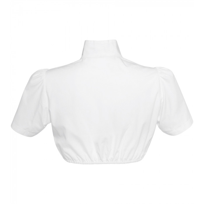 Bluse mit Stehkragen in Weiss