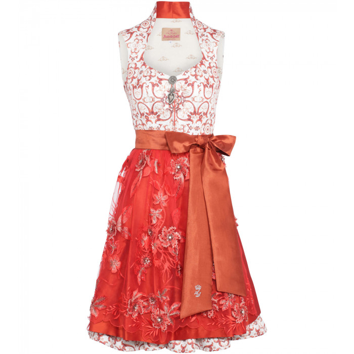 Dirndl in Rot/Coralle