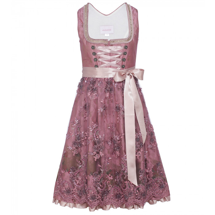 Dirndl in Rosa/Pink mit Spitzenschürze