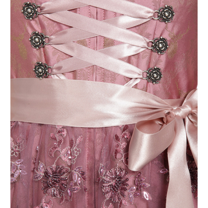 Dirndl in Rosa/Pink mit Spitzenschürze