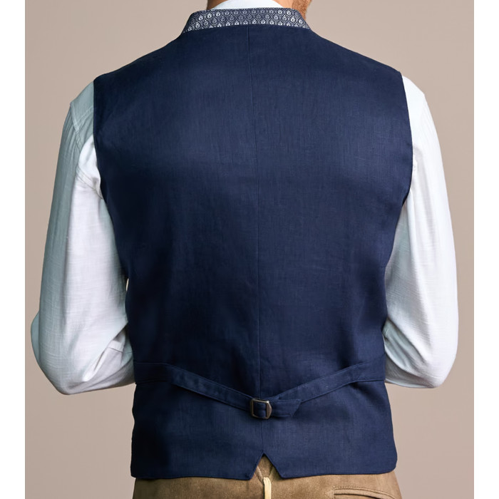 Herrenweste in Blau mit edlem Muster