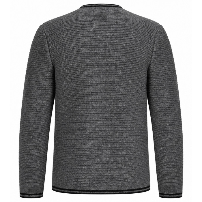 Krüger Herren Strickjacke Grau – Vorderansicht Freisteller