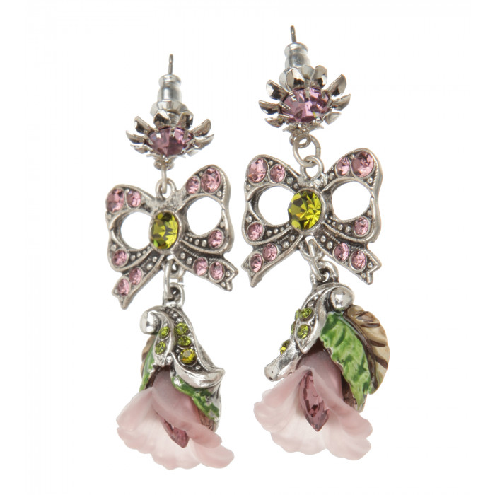 Edle Blumen-Ohrstecker mit Schleifen