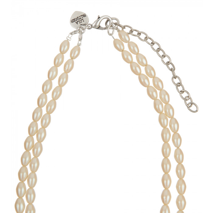 Trendiges Blumencollier in Lila