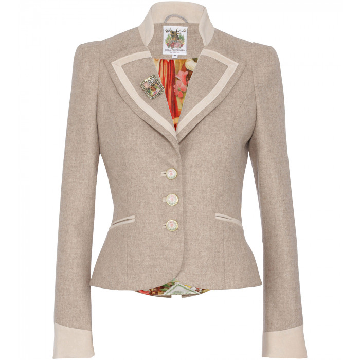 Lodenjacke in Beige