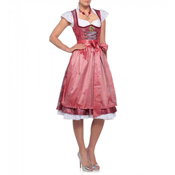 Dirndl in Pink mit Ornamenten