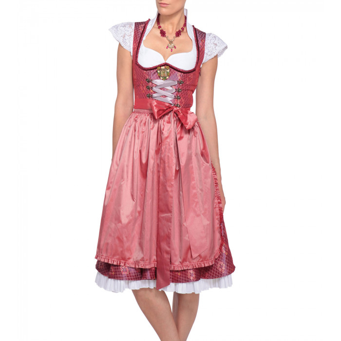 Dirndl in Pink mit Ornamenten