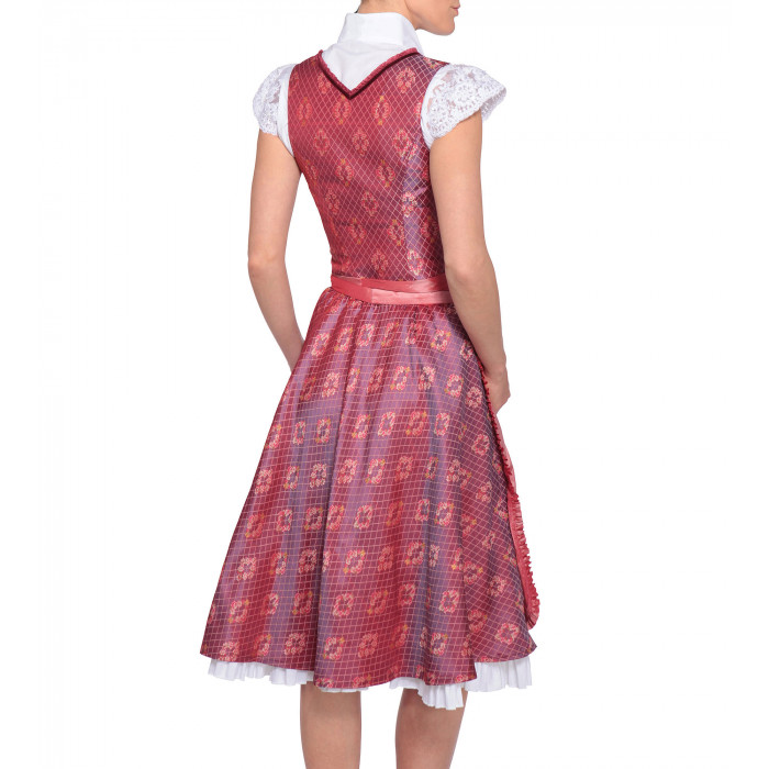 Dirndl in Pink mit Ornamenten