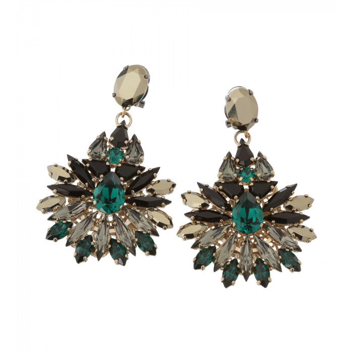 Florale Schmuckstein-Ohrringe