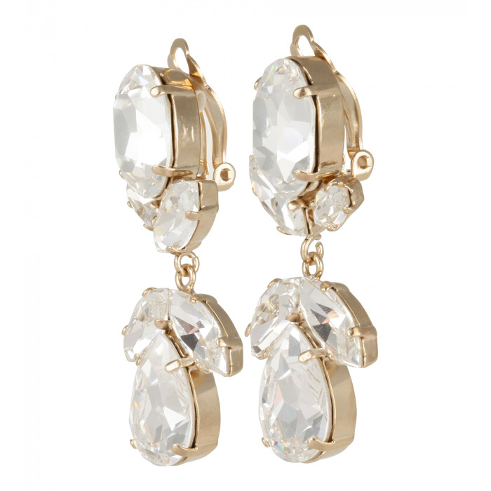 Bezaubernde Ohrclips in Crystal