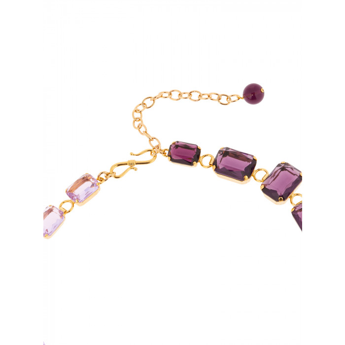 Kette mit Baguette-Steinen in Lila