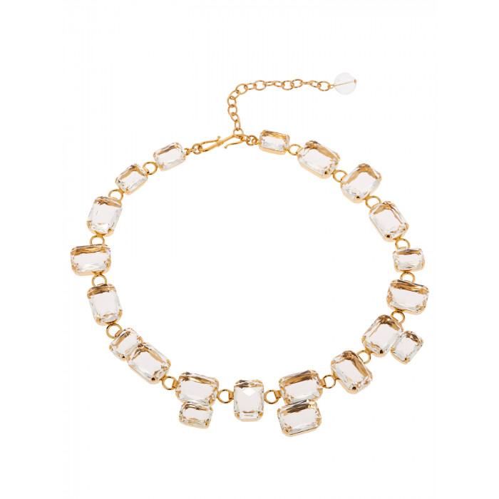 Kette mit Baguette-Steinen in Transparent