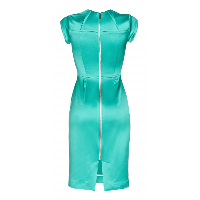 Klassisches Etuikleid in Türkis