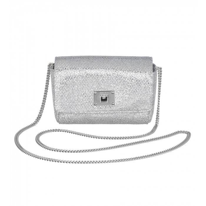 Schultertasche mit silbernem Glitter