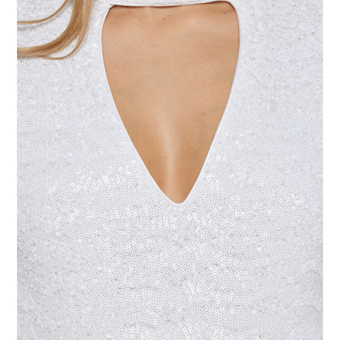 Jumpsuit mit Cut-Out in Weiss