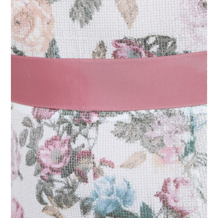 Paillettenkleid mit Blumenprint 