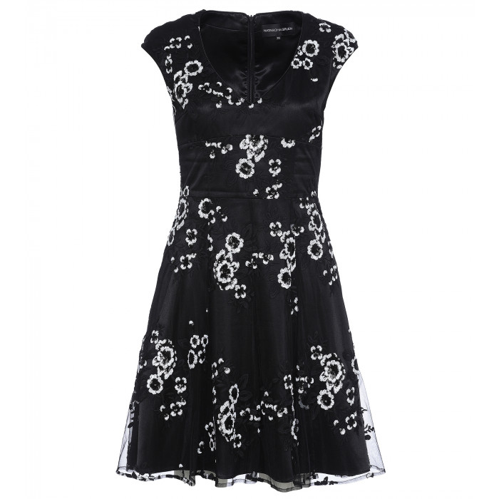 Cocktailkleid mit Blumenbestickung