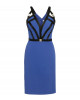 Royalblaues Trägerkleid aus Stretch