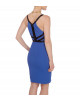Royalblaues Trägerkleid aus Stretch