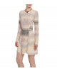 Gemustertes Häkel-Strickkleid
