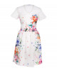 Seidenkleid mit Blumenaufdruck