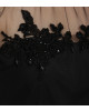 Edles Spitzen-Abendkleid in schwarz mit Bestickung