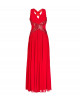 Abendkleid mit Applikation in Rot