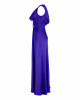 Robe mit transparentem Rückendekolleté in Blau