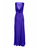 Robe mit transparentem Rückendekolleté in Blau