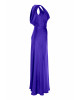 Robe mit transparentem Rückendekolleté in Blau