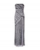Bustierkleid mit Pailletten in Schwarz-Weiss