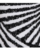 Bustierkleid mit Pailletten in Schwarz-Weiss